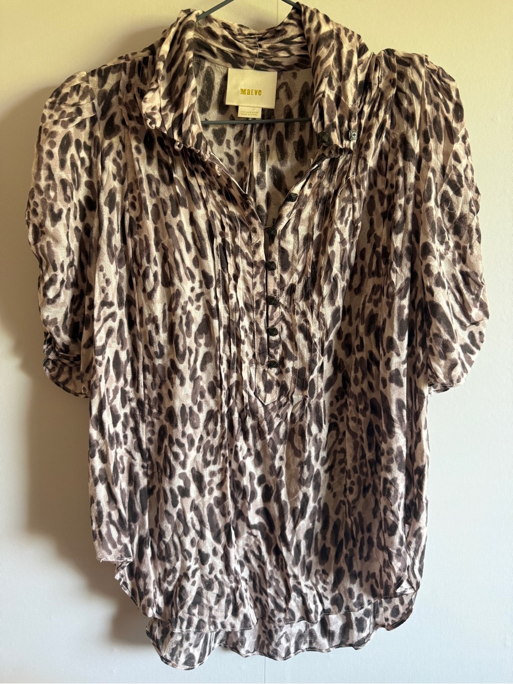 3 for $40 - Maeve by Anthropologie animal print blouse in women’s size 4.